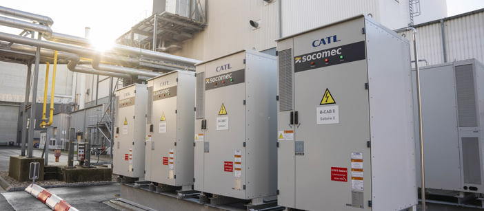 Speiras storskala batterilagringssystem i selskapets anlegg i Grevenbroich.