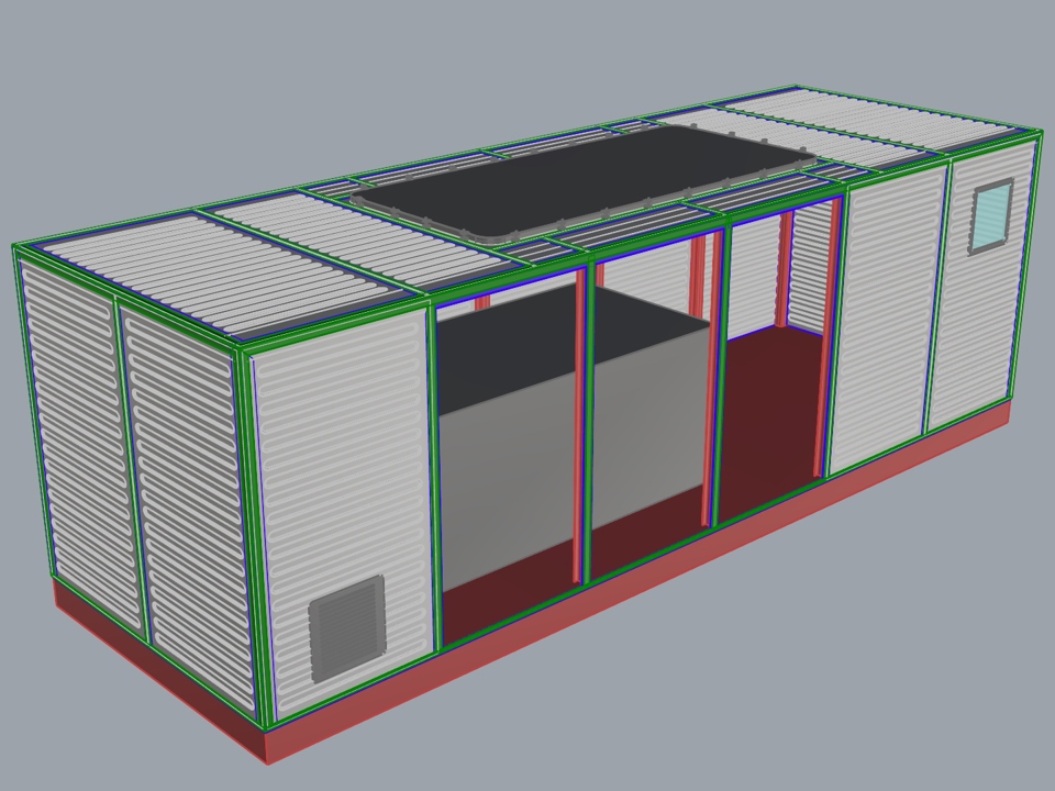 Skjematisk gjengivelse av en vindturbingondel laget av aluminium.